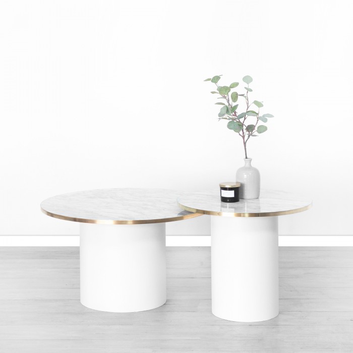 MARBLE TABLES SET - MOON